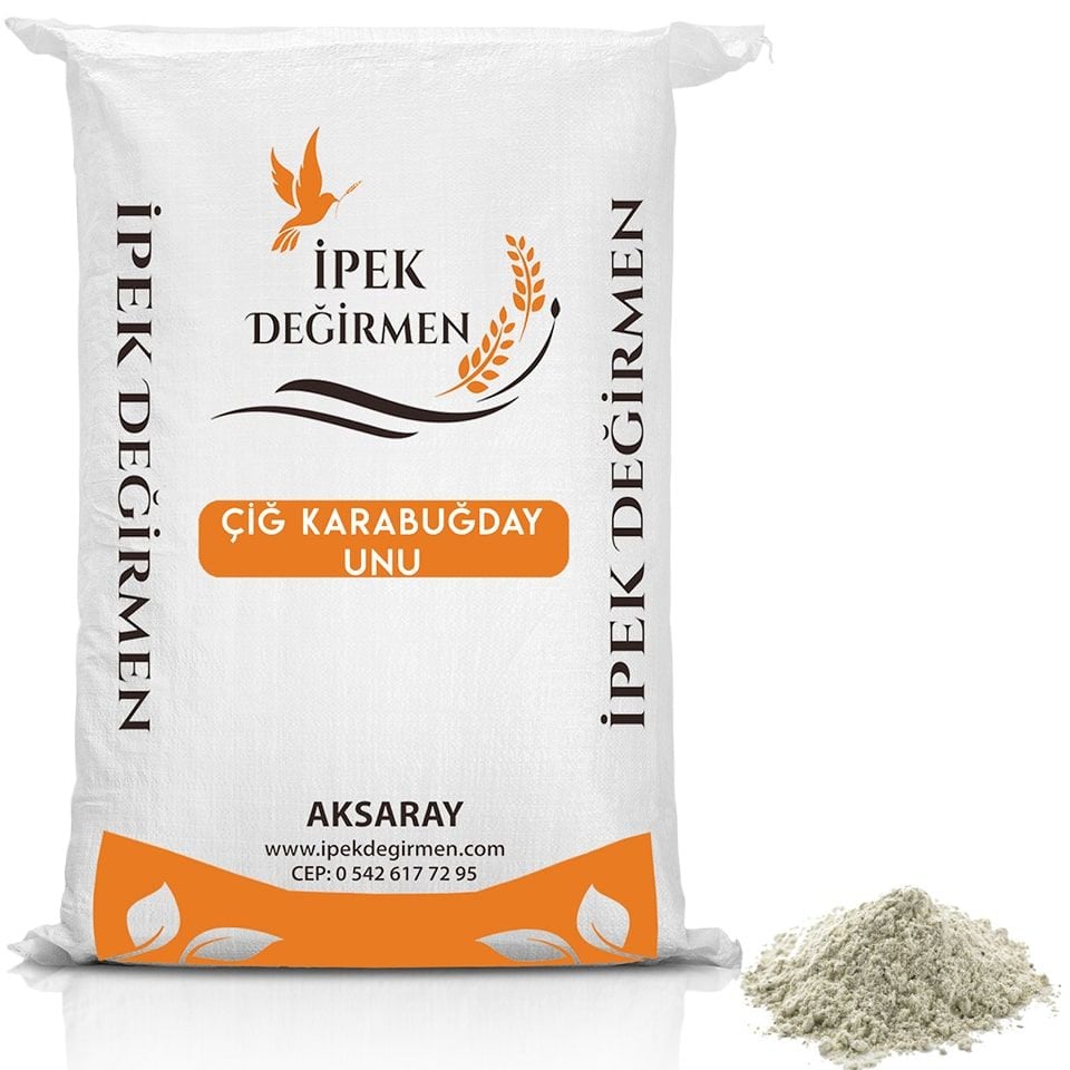 İpek Değirmen Glutensiz Çiğ Karabuğday Unu Taş Değirmen 25 KG